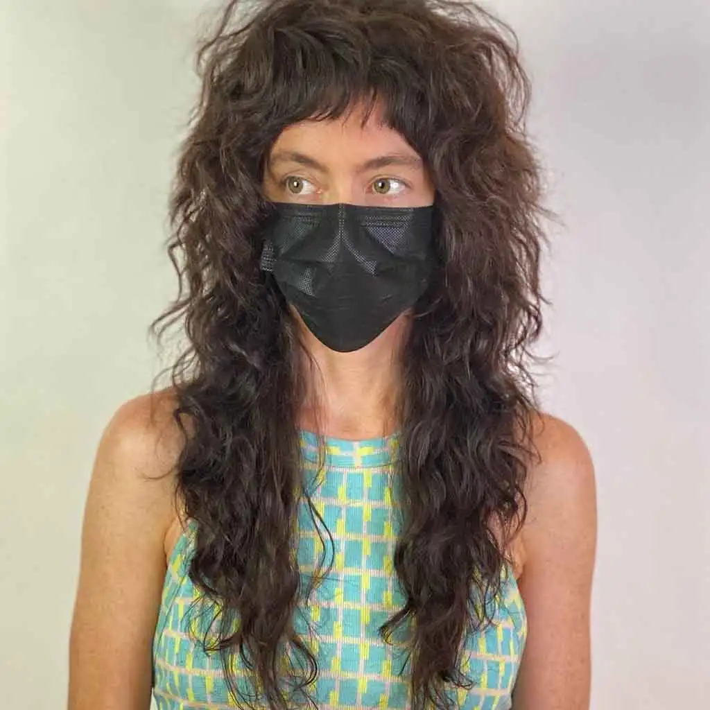 Long Tousled Shaggy Haircut With Fringe