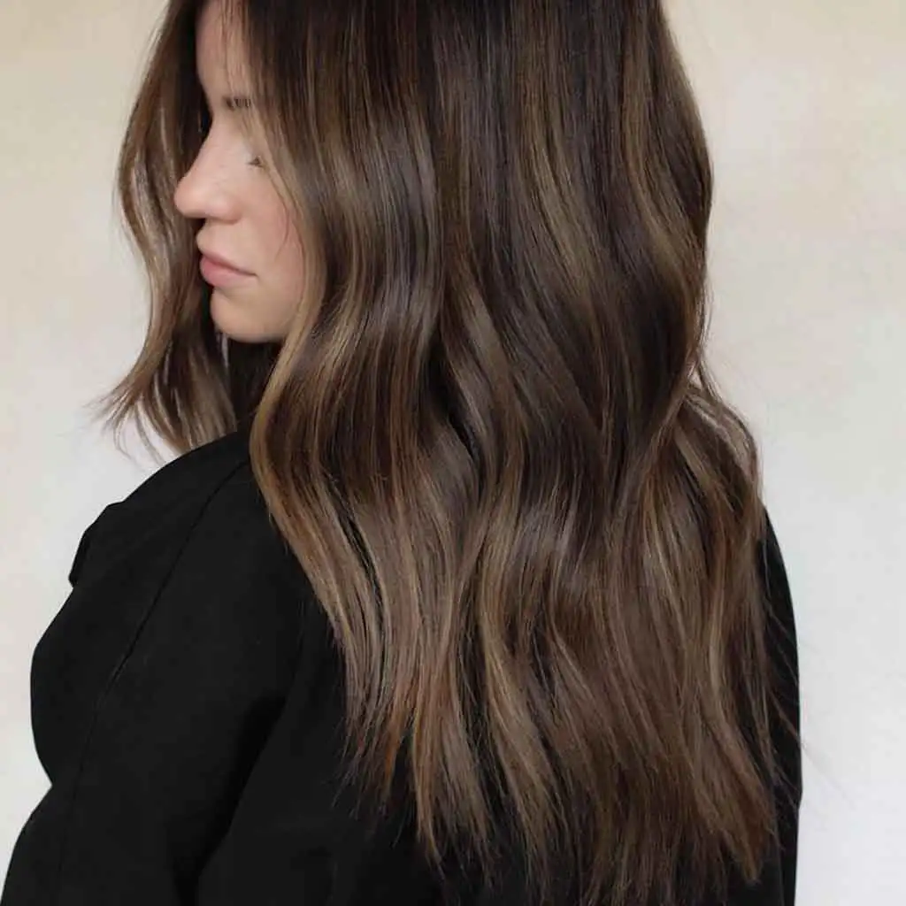 Wavy Warm Balayage Brunette