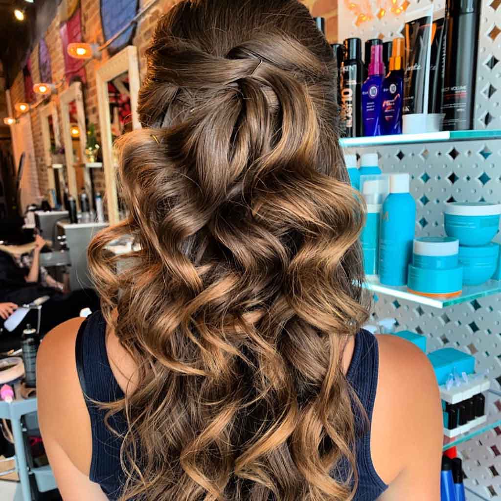 Half-Up Half-Down Curly Hair