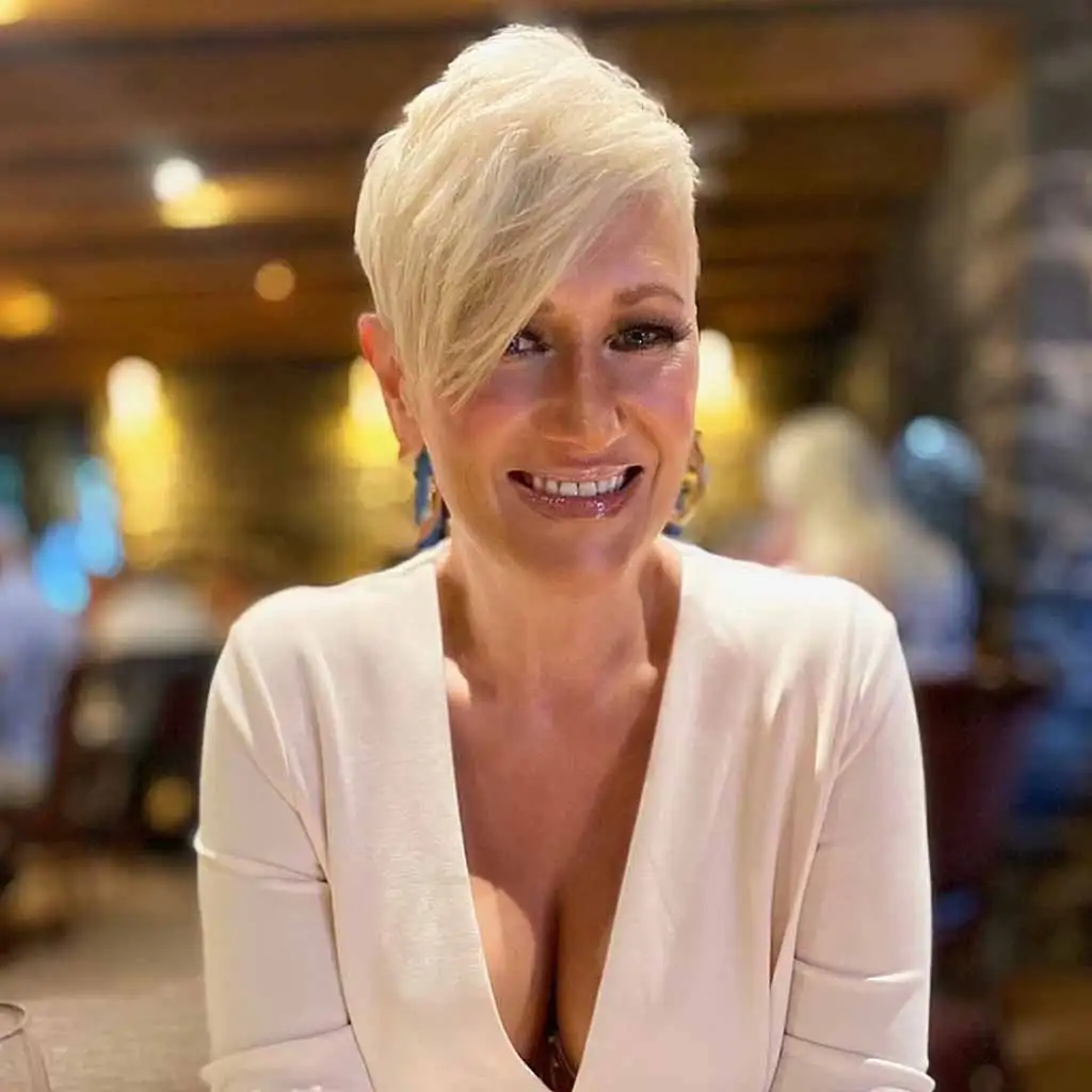 Blonde Extended Pixie Cut