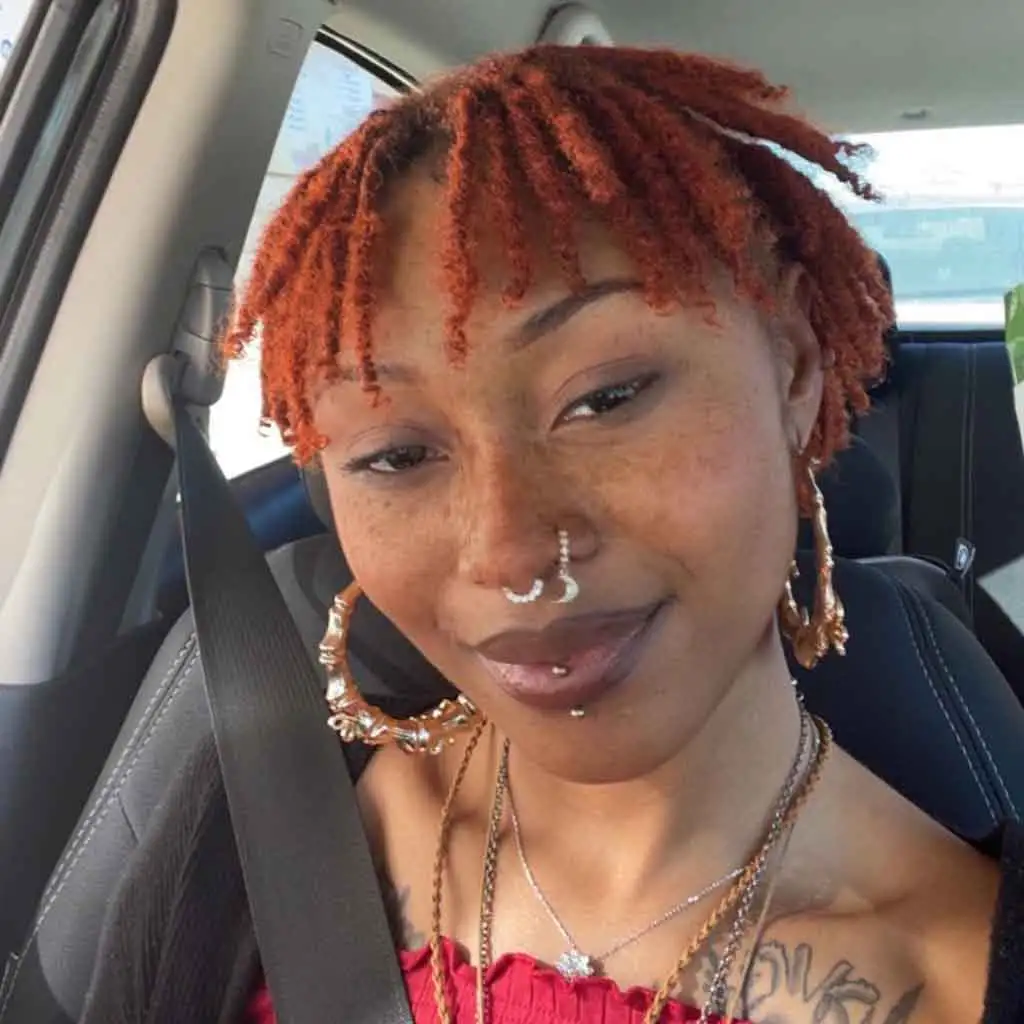 Short Ginger Textured Locs