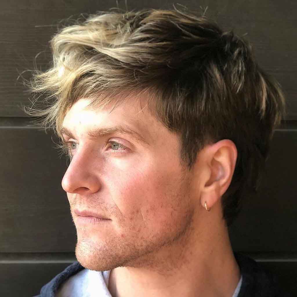 Subtle Mullet With Cropped Fringe and Disconnected Layers