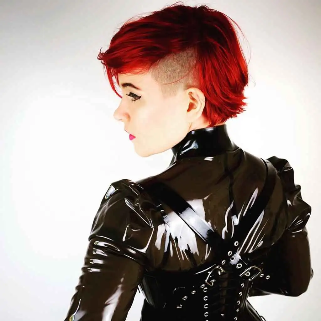 Anime-Style Red Bob With Undercut