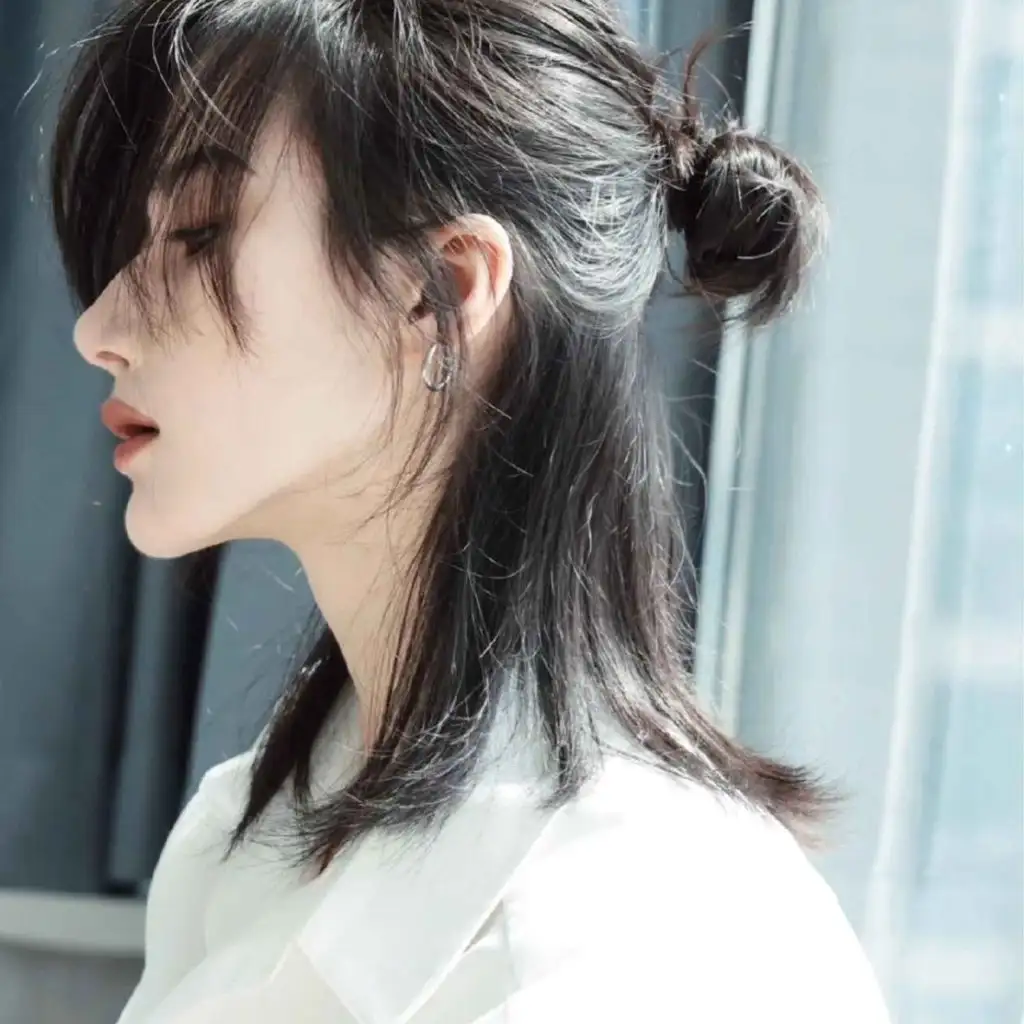 K-Pop Style Half-Up Half-Down Hair With Bun