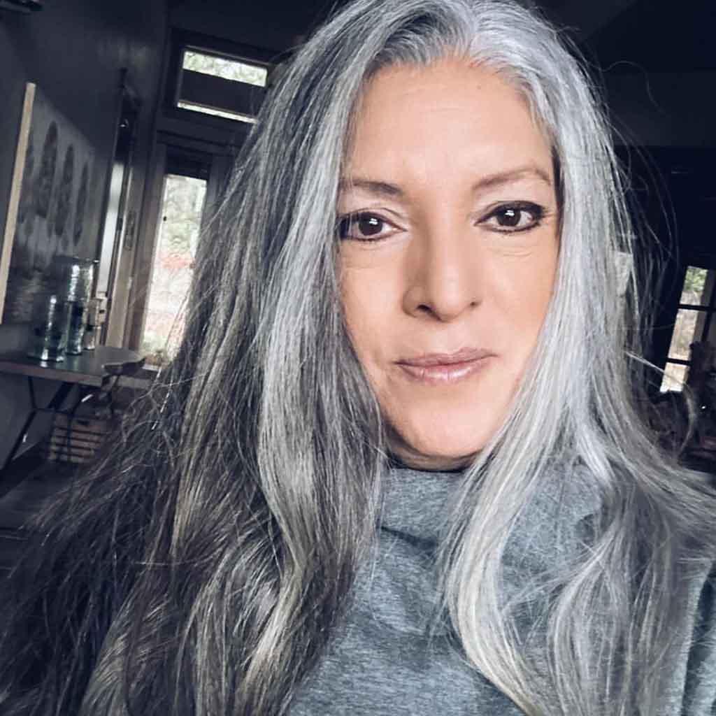 Stick-Straight Black Pepper Hair