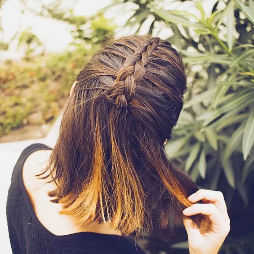 Half Up Half Down French Braid