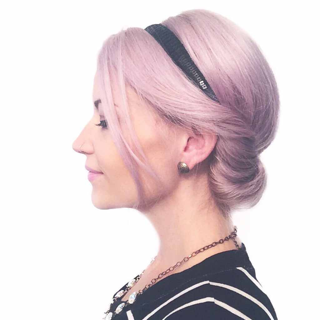 Roll and Tuck Hair Into Hairband