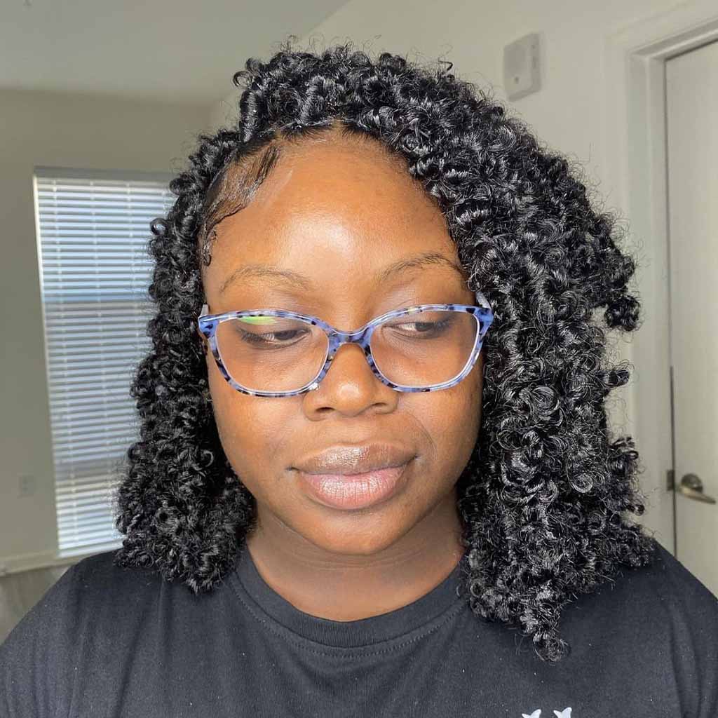 Short Fluffy Bob Length Butterfly Locs