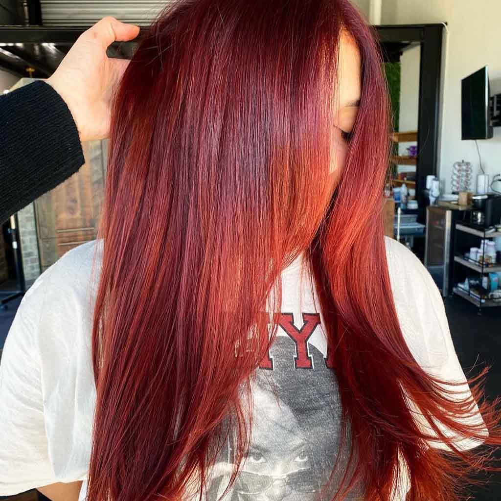 Layered Cherry Bomb Hair With Face Framing Strands
