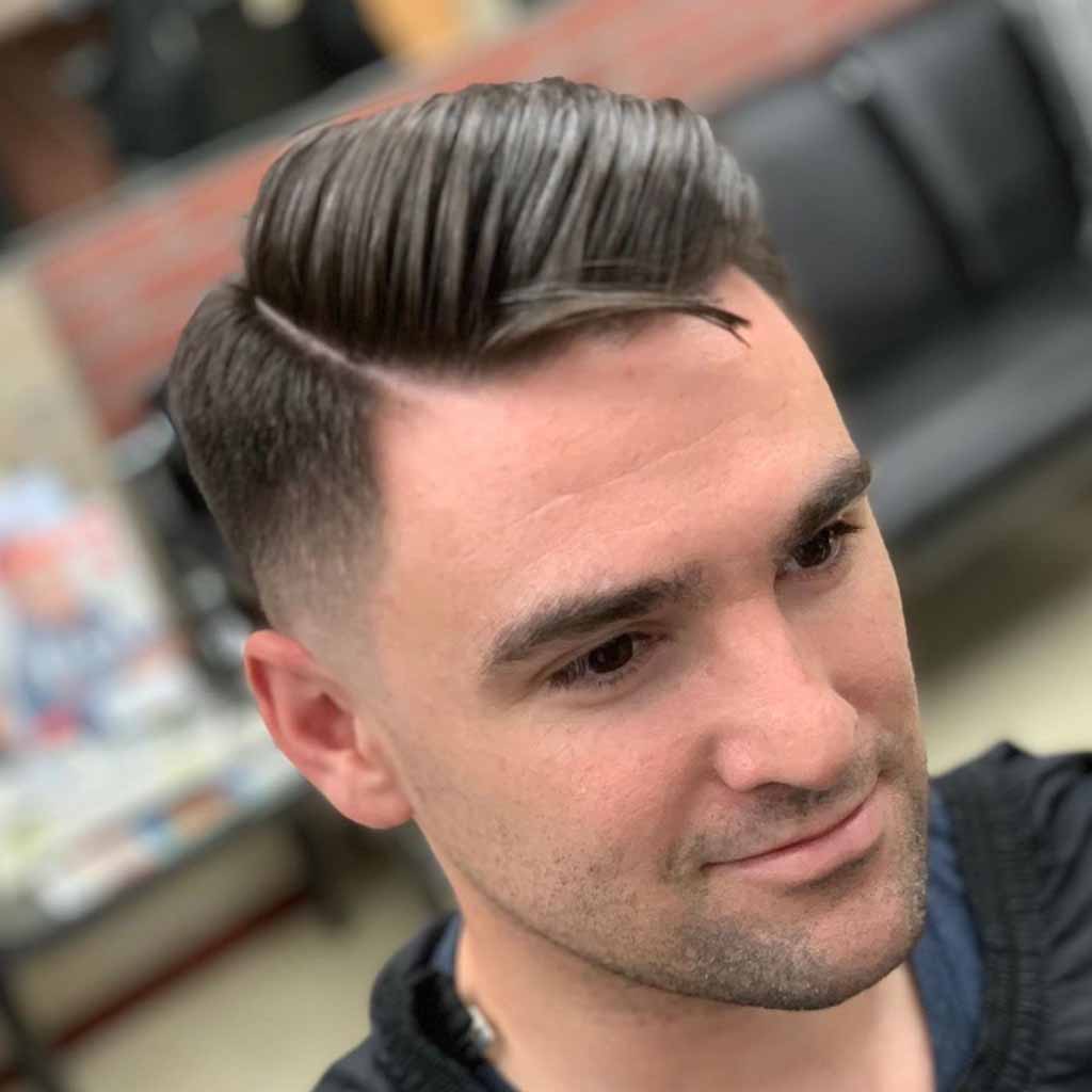 Temple Fade + Comb Over