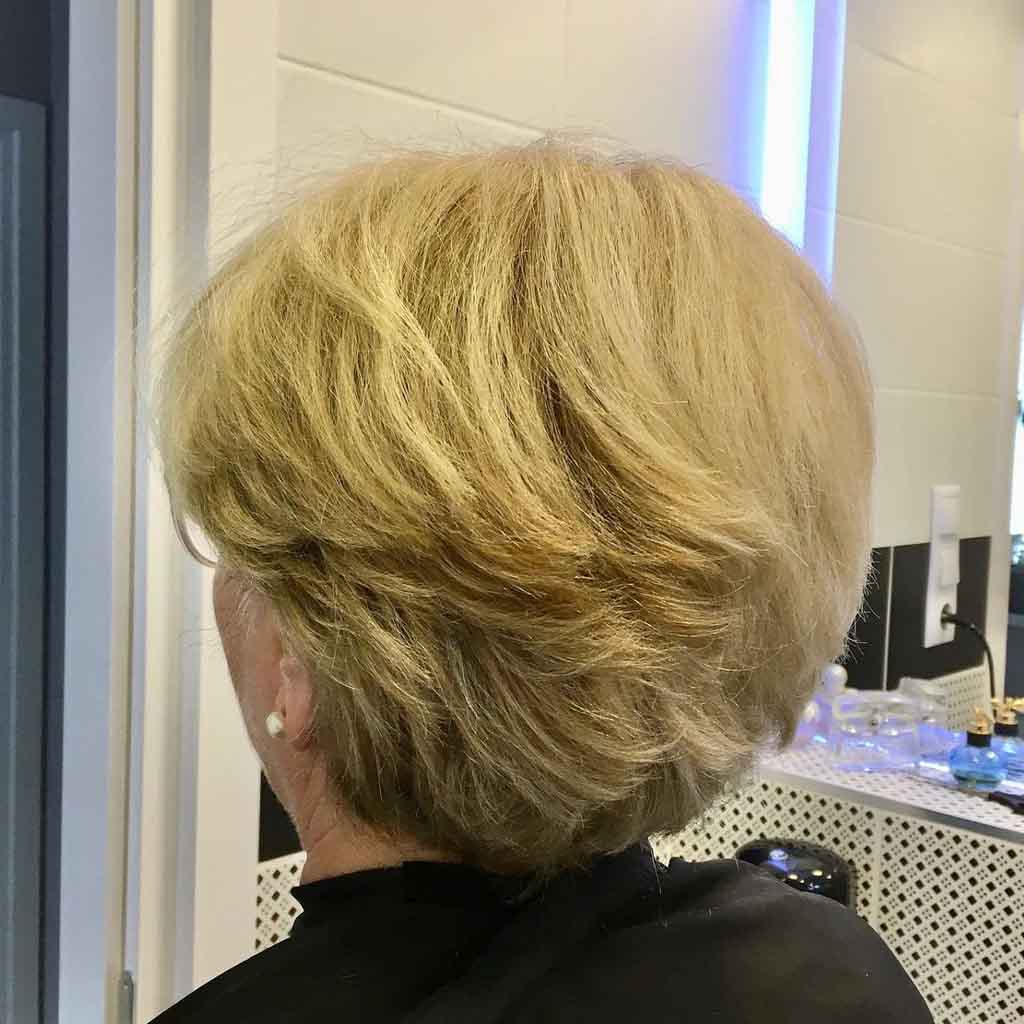 Blonde Fluffy Bob Cut