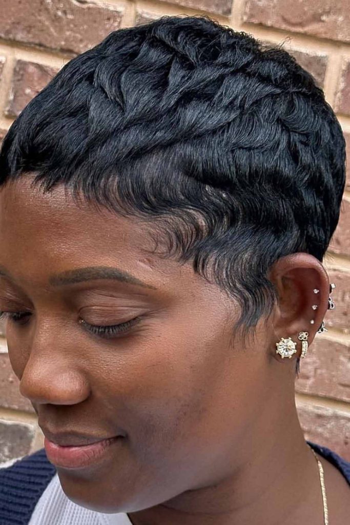 Pixie Cut With Finger Waves