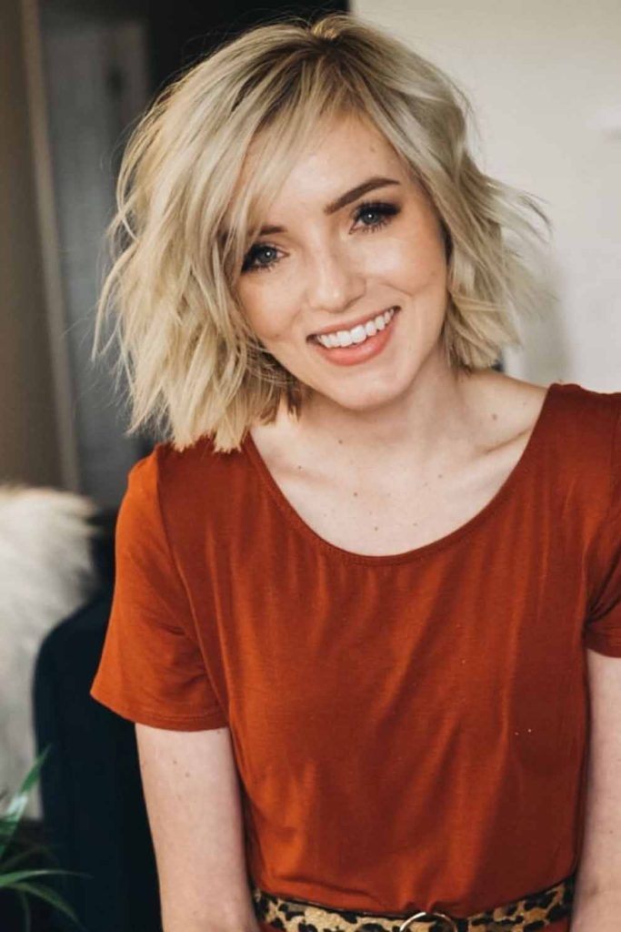 Blonde Wavy Bob