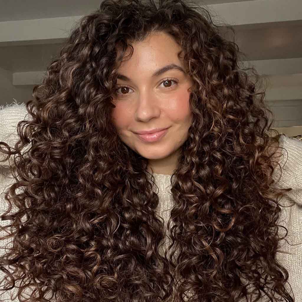Thick Long Curly Layered Hair With Short Face Framing Layers