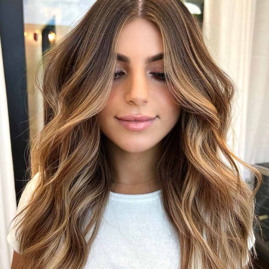 Natural Sun-Kissed Brunette Balayage