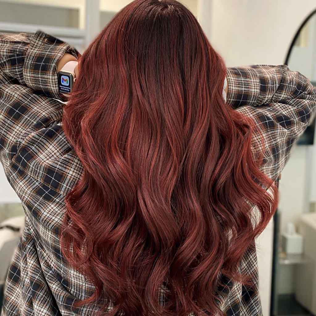 Rubby Copper on Long Hair