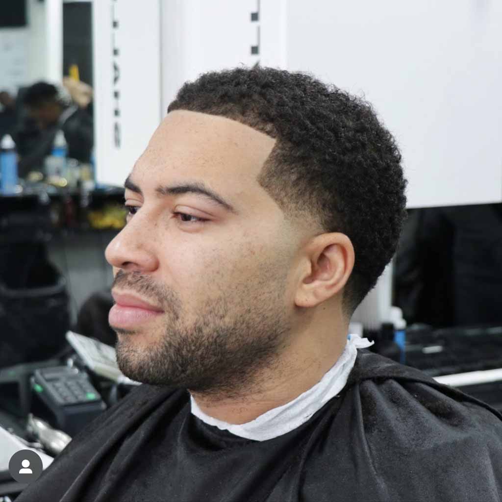 Taper Temple Fade With Grain all Around