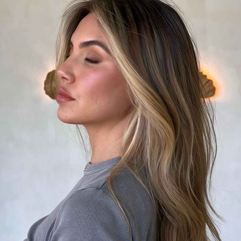 Warm Brown Hair With Blonde Highlights