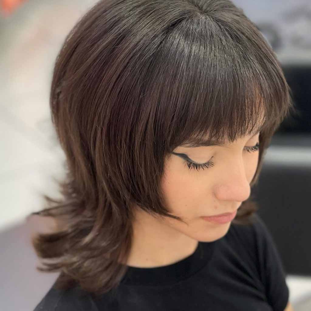 Anime-Style Medium Hime Cut