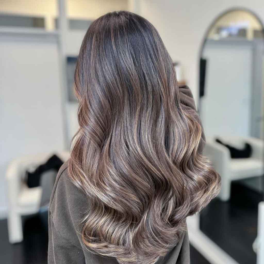 Ash Blonde and Brown Balayage