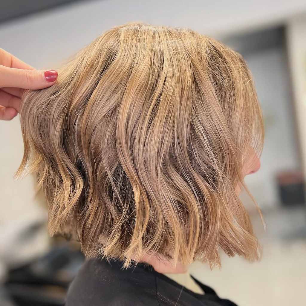 Classic Blonde Choppy Bob
