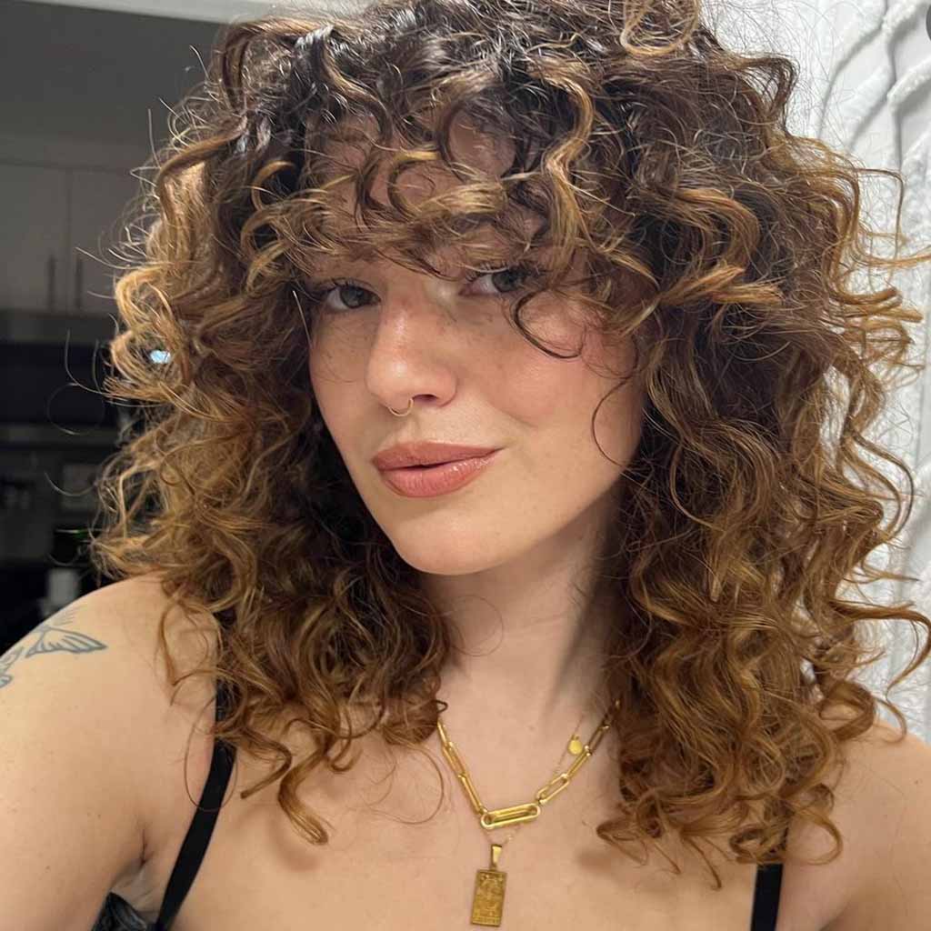 Medium Bronde Messy Loose Curls