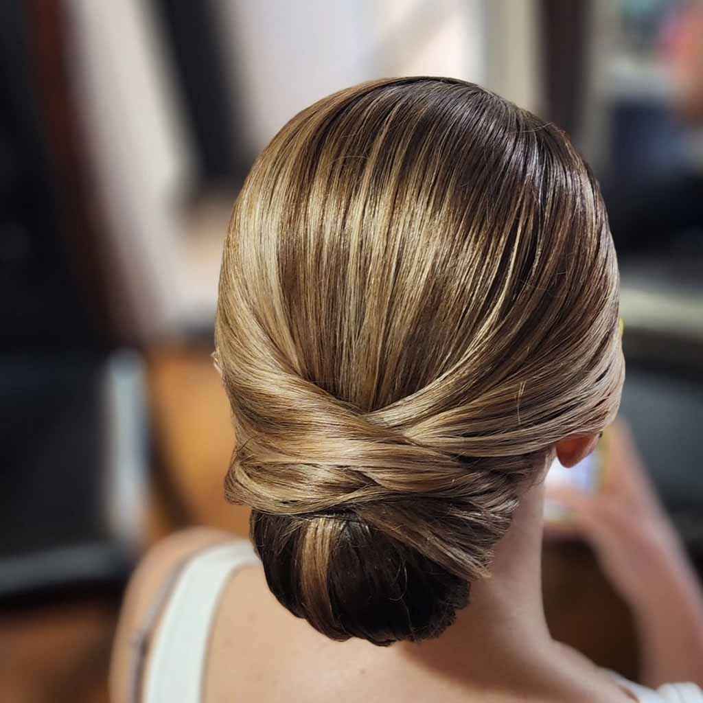 Sleek Tucked Chignon Low Bun