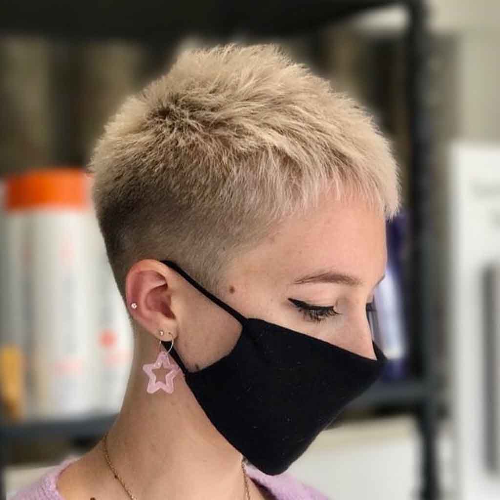 2. Undercut Blonde Pixie Haircut