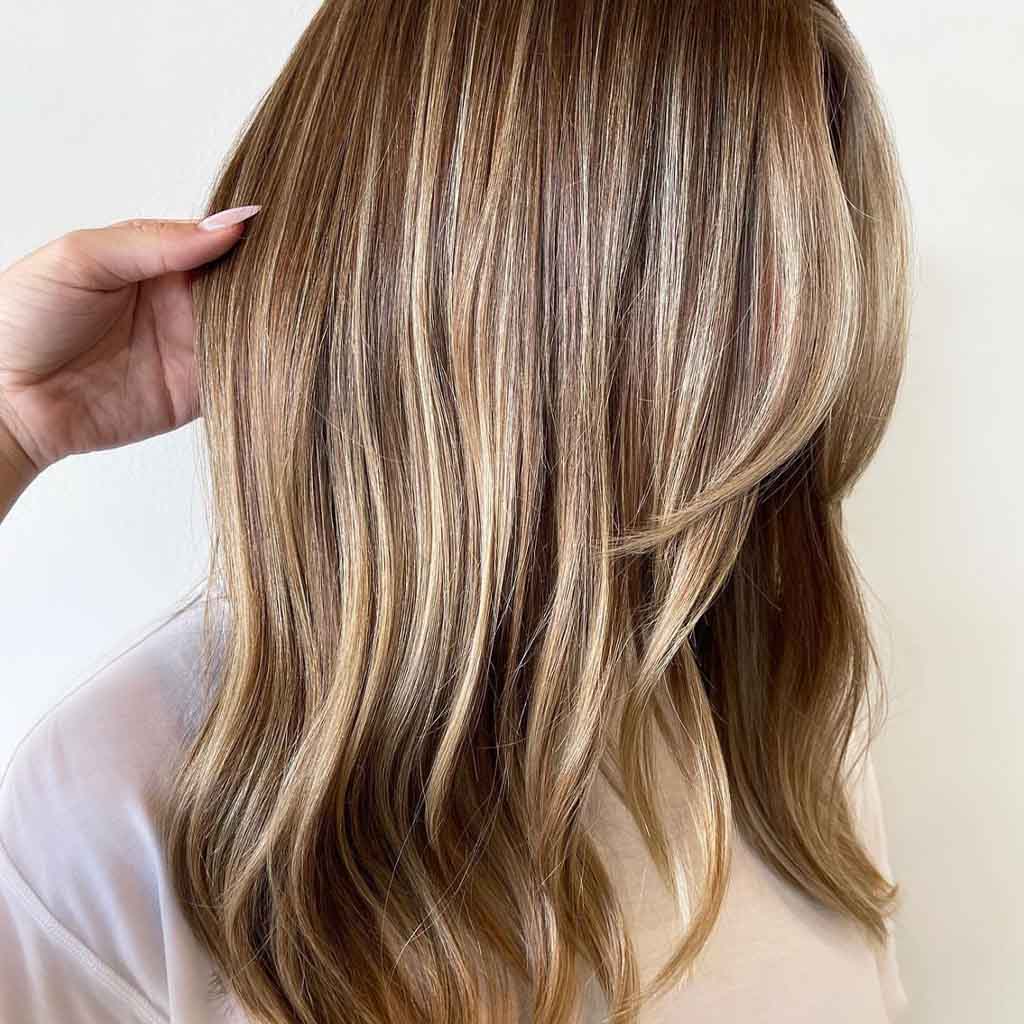 5. Blonde Balayage on Brown Hair