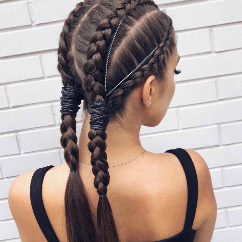 Boxer Braid Hairstyle