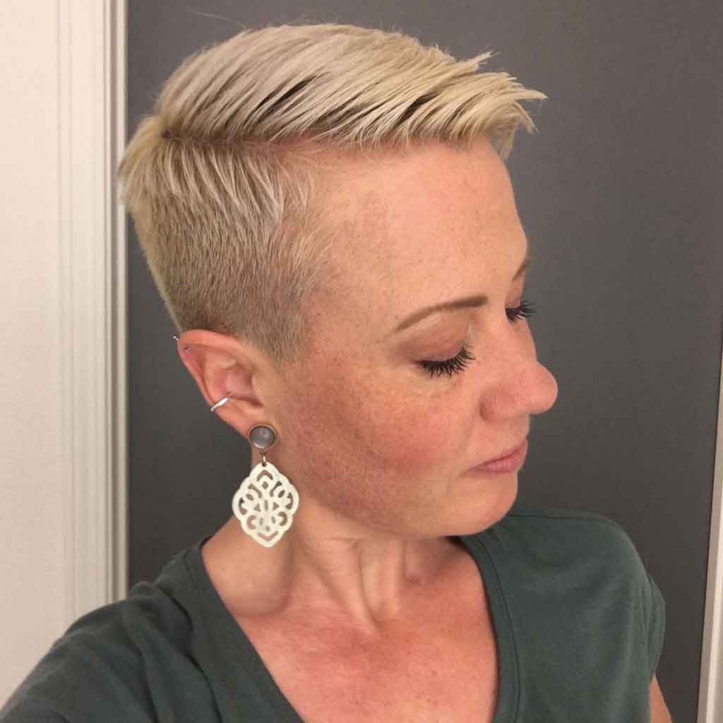 Short Blonde Tapered Pixie