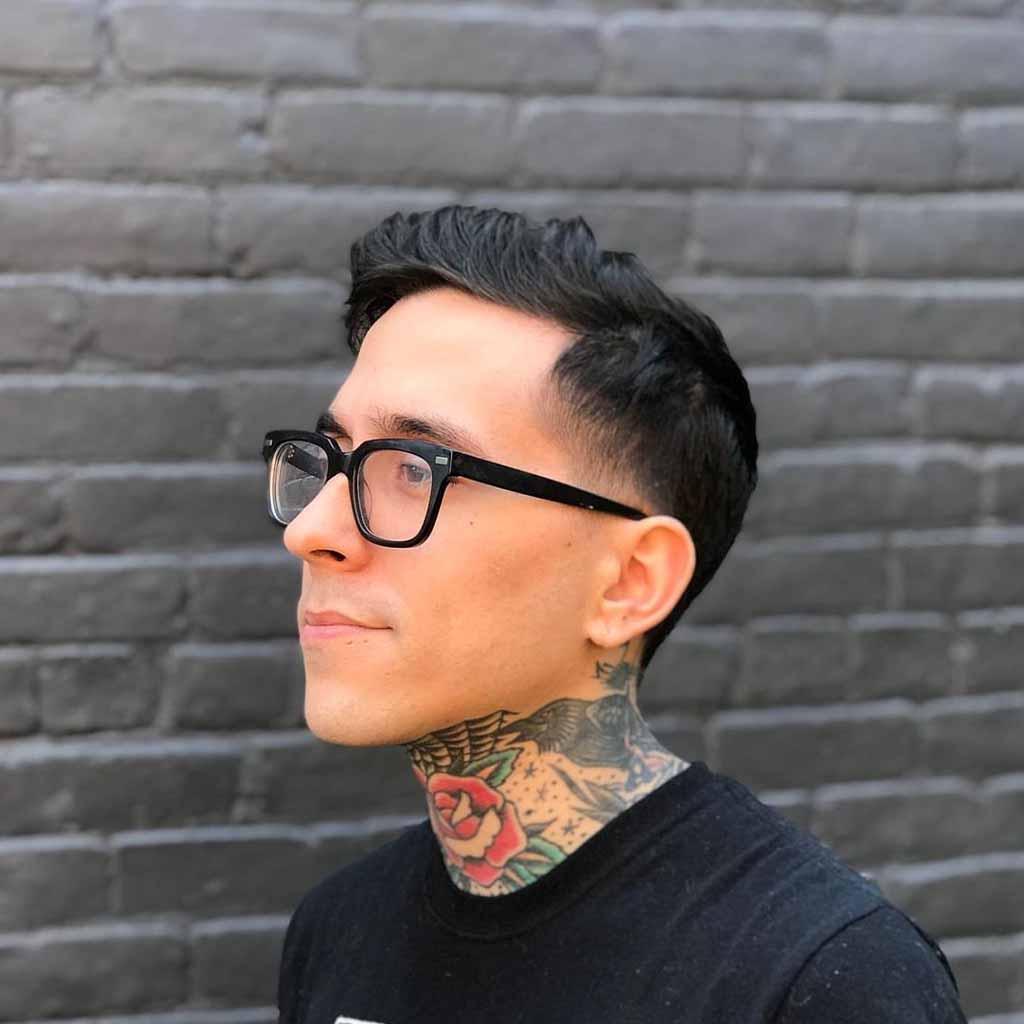 Short Temple Taper Fade
