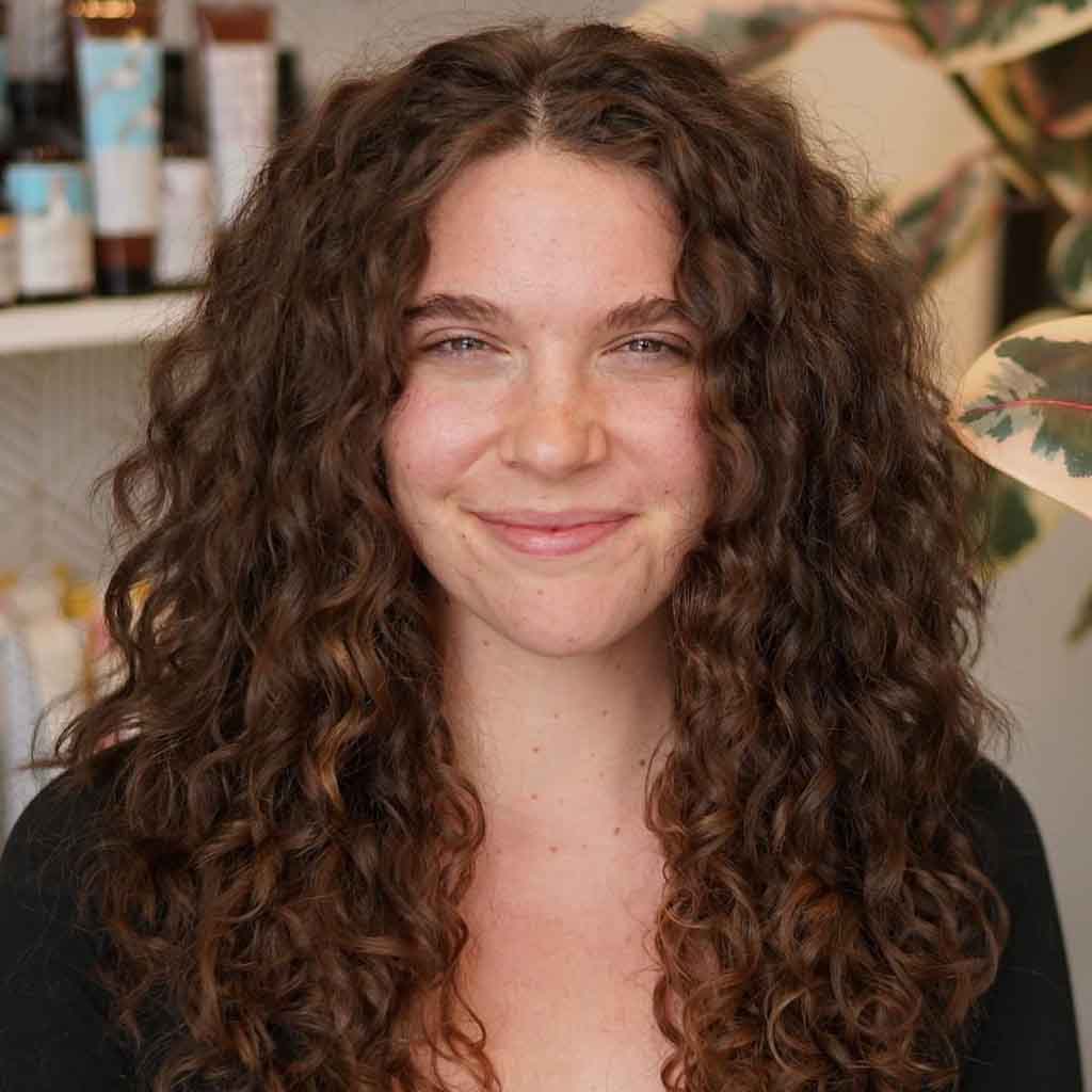 Long Brown Soft Curls on Layered Hair