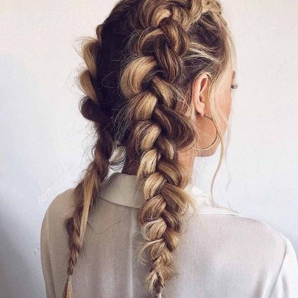 Pull-Through Messy Dutch Braids