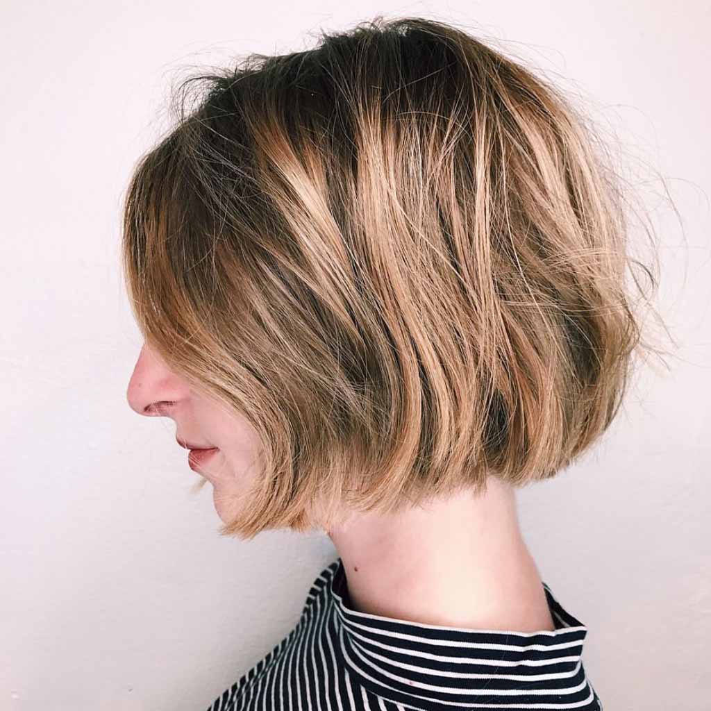 Textured Straight Blonde Bob
