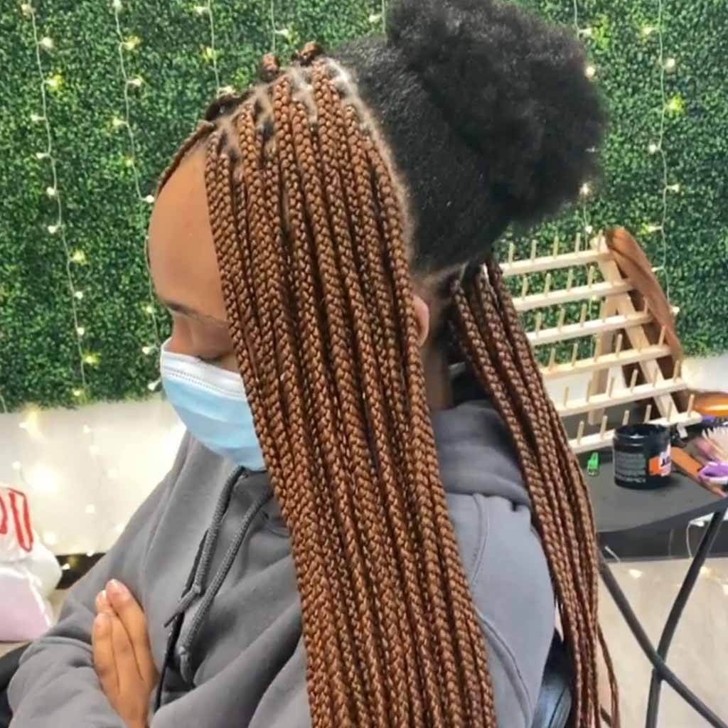 Tucked Small Box Braids