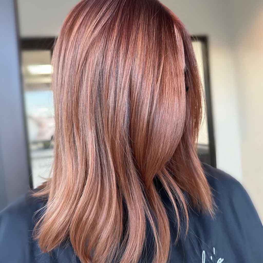 Blonde Copper Straight Hair