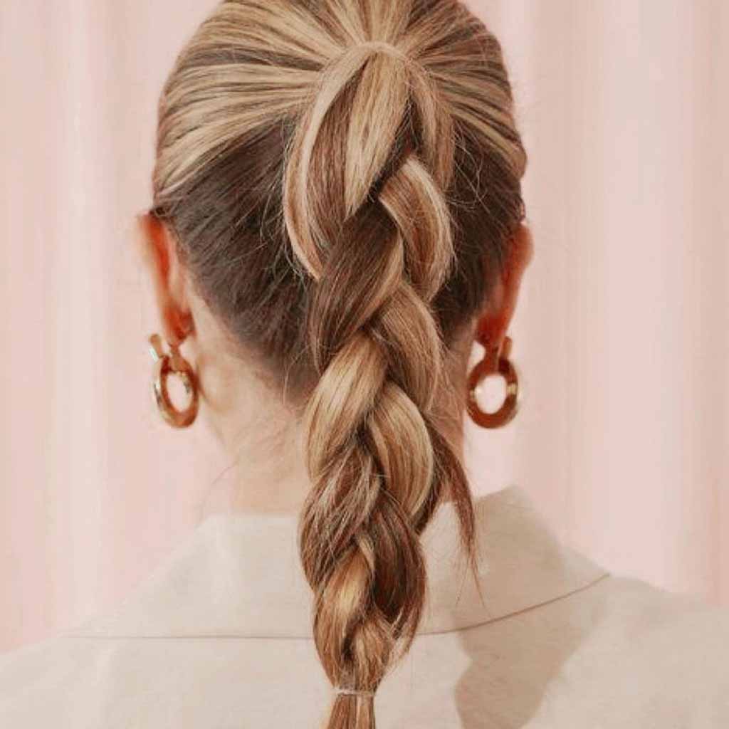Brown Blonde Braided Ponytail