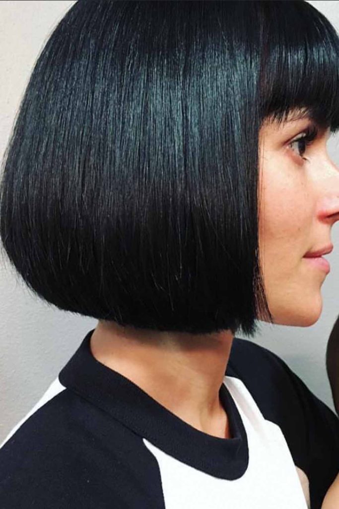 Classic Bob Cut With Blunt Bangs