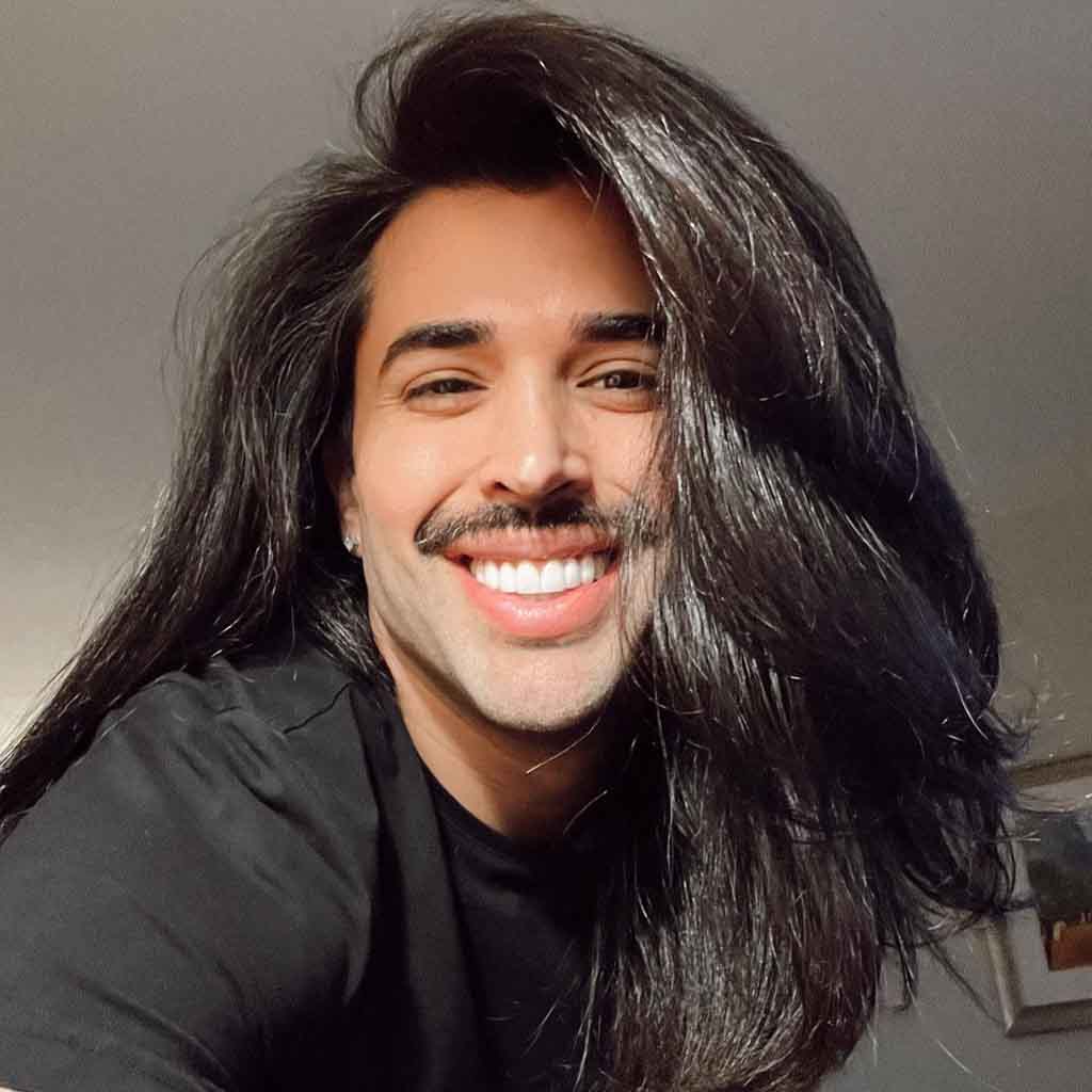 Long Black Blown Out Hair