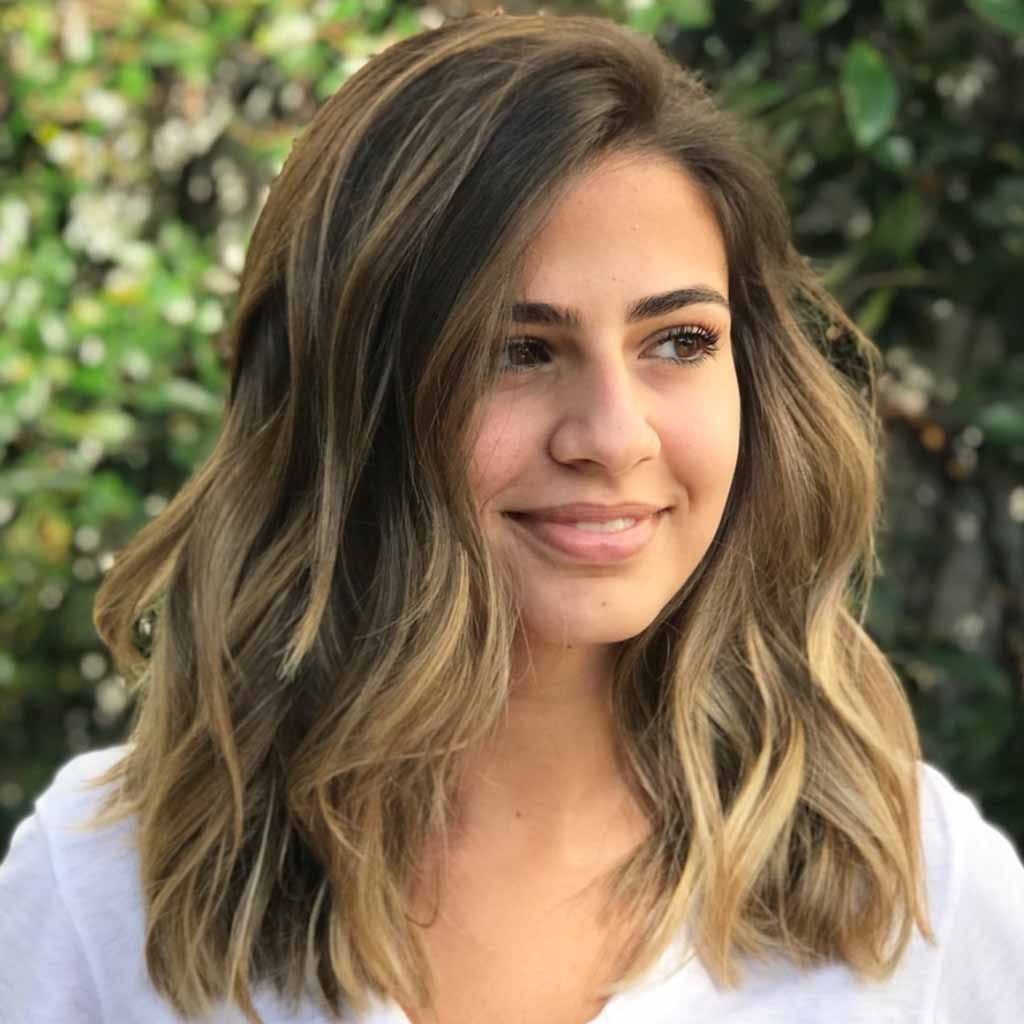 Sunlit Honey Blonde on Medium Hair