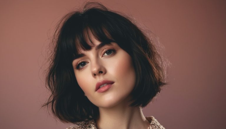 short shag with bangs
