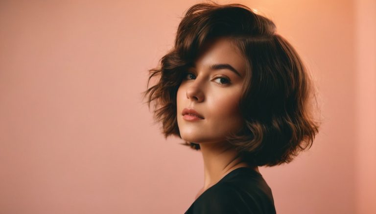A beautiful young women with a Fluffy Bob Haircuts