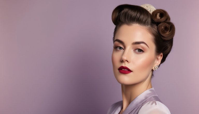 A beautiful young women with a Classic Vintage Hairstyle.