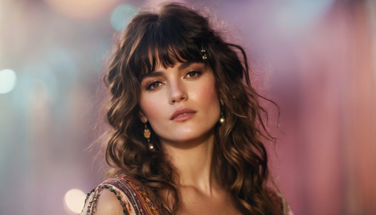 A beautiful young women with a Gypsy Shag Hairstyle.