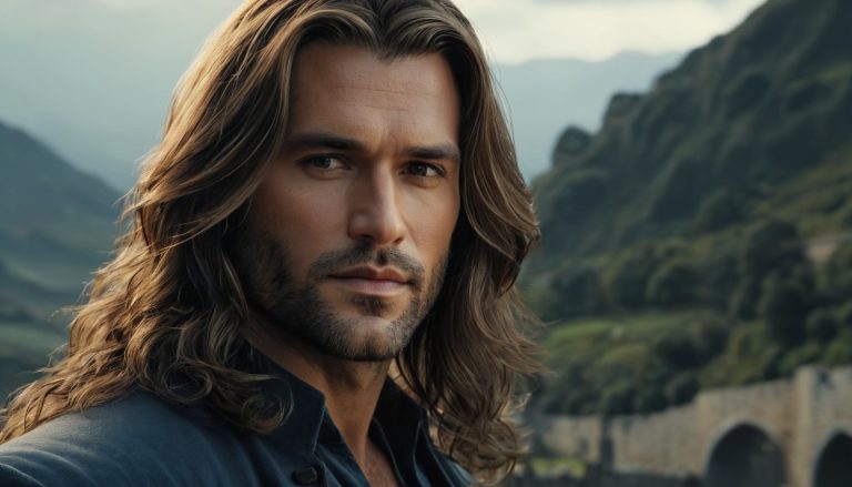 A handsome me in long length hairstyle