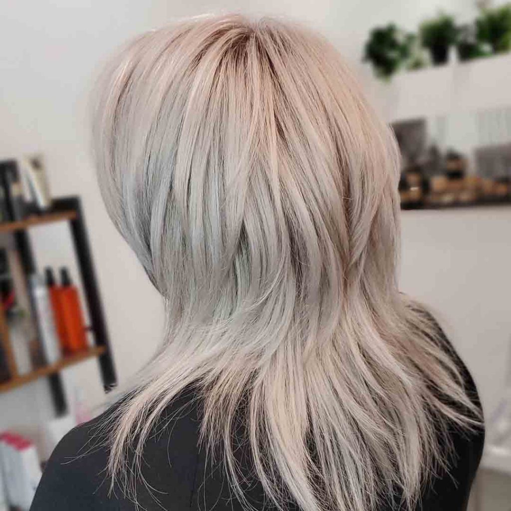Bleached Blonde Octopus Shag Cut