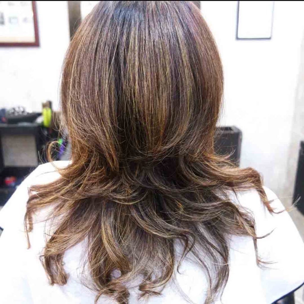 Shaggy Octopus Cut on Medium Length Hair