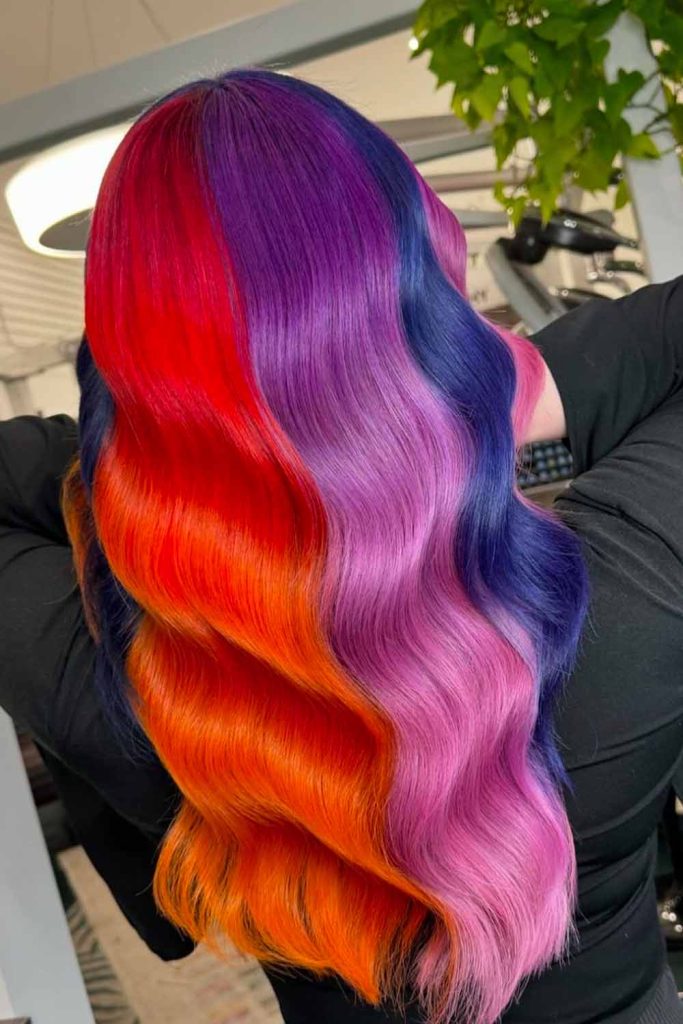 Sunset Shade With Color Blocks