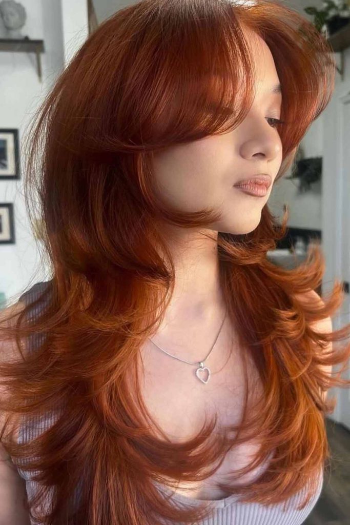 Copper Blowout Layered Butterfly Cut